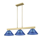 3 Light Billiard Table Light -Dark Blue