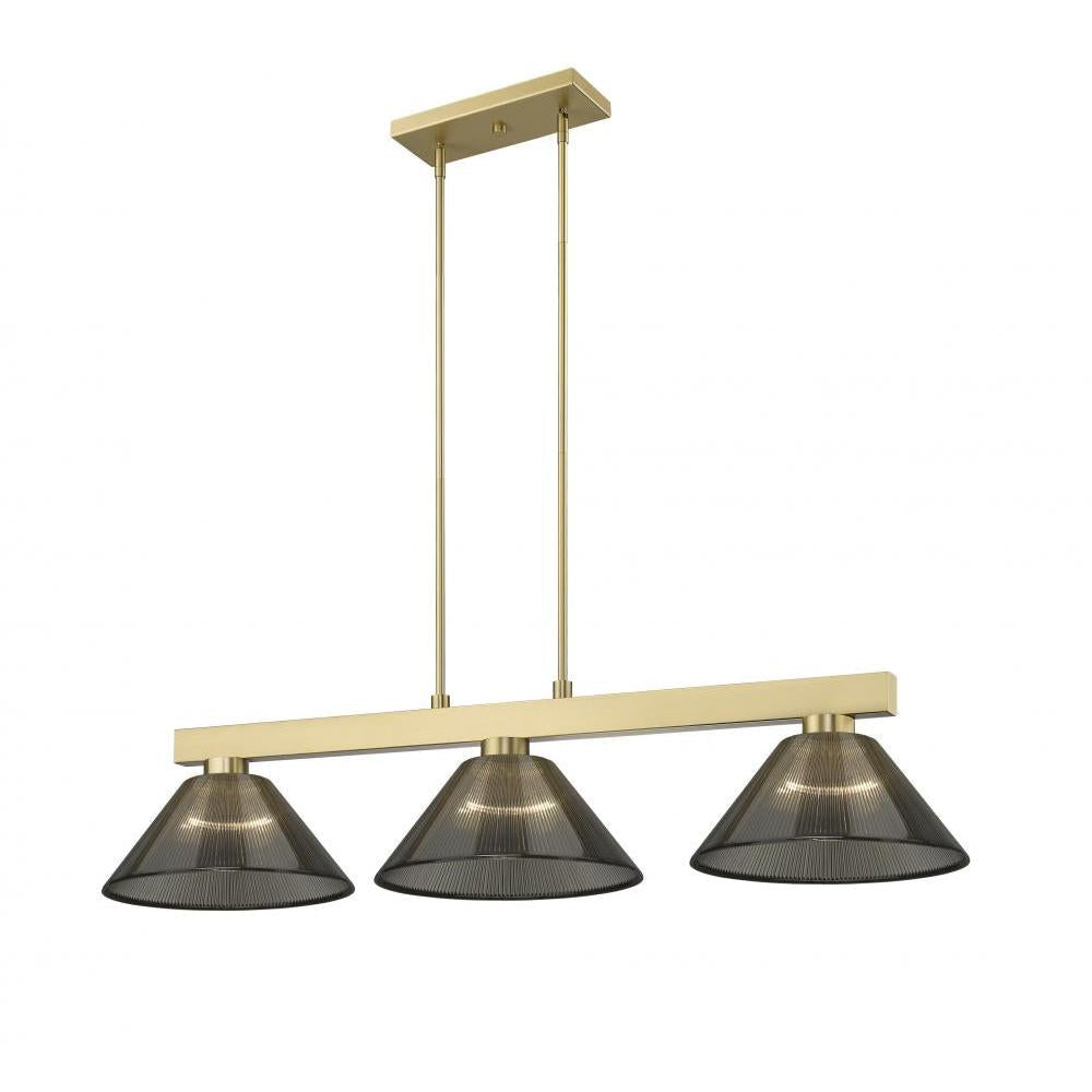 3 Light Billiard Table Light -Smoke