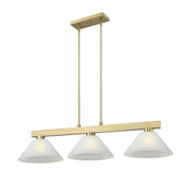 3 Light Billiard Table Light -White Linen
