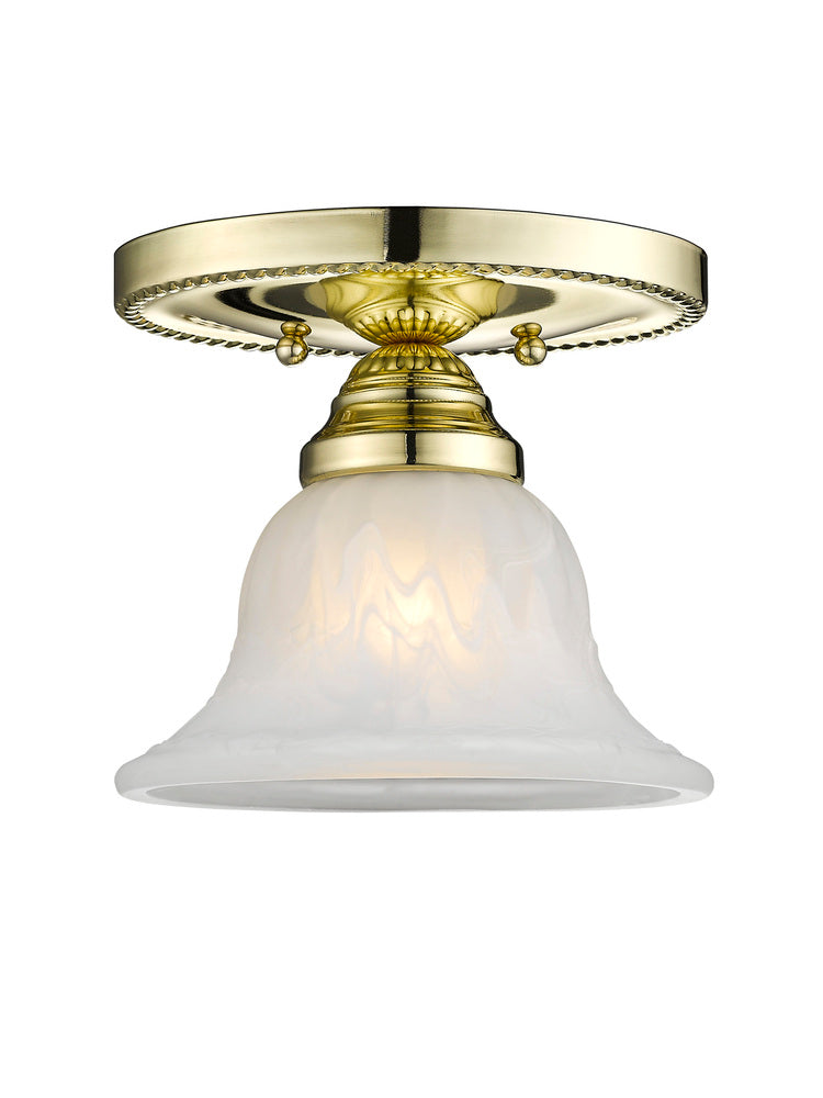 Livex Lighting EDGEMONT 1530-02 Flush Mount Contemporary - Polished Brass