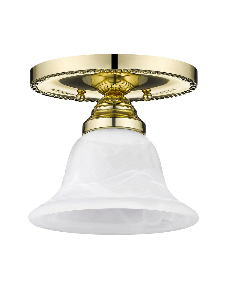 Livex Lighting EDGEMONT 1530-02 Flush Mount Contemporary - Polished Brass