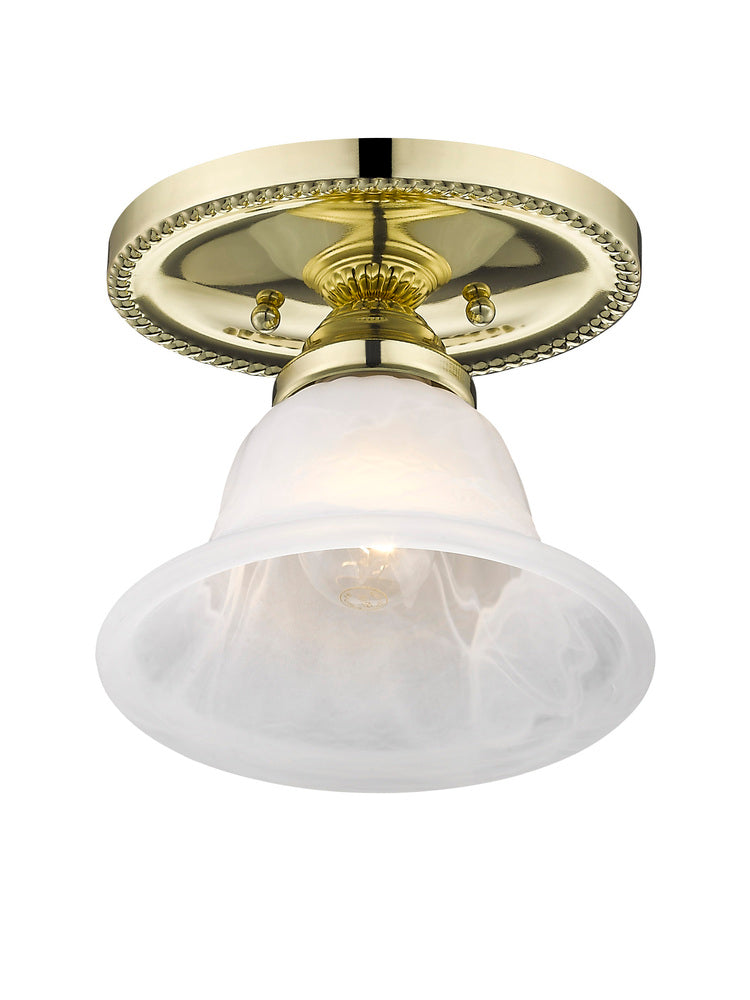 Livex Lighting EDGEMONT 1530-02 Flush Mount Contemporary - Polished Brass