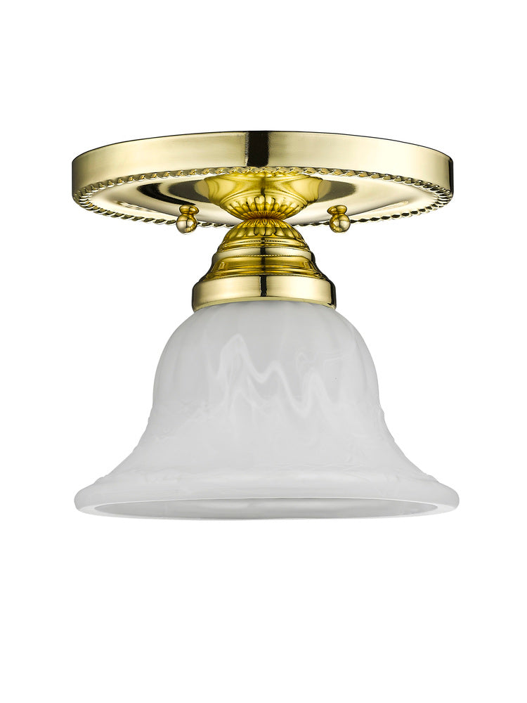 Livex Lighting EDGEMONT 1530-02 Flush Mount Contemporary - Polished Brass