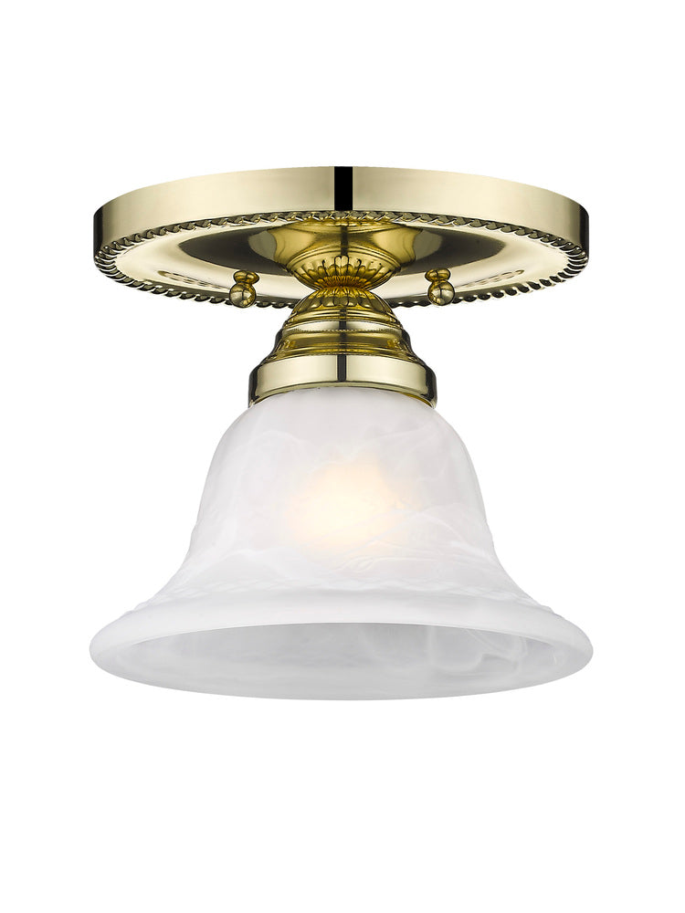 Livex Lighting EDGEMONT 1530-02 Flush Mount Contemporary - Polished Brass