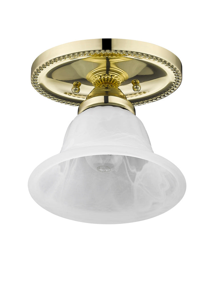 Livex Lighting EDGEMONT 1530-02 Flush Mount Contemporary - Polished Brass