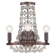 Crystorama Channing 1542-CB-MWP – 12 Inch – 3 Light – Sconce – Chocolate Bronze – Damp Rated