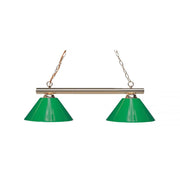 2 Light Billiard Table Light -Green