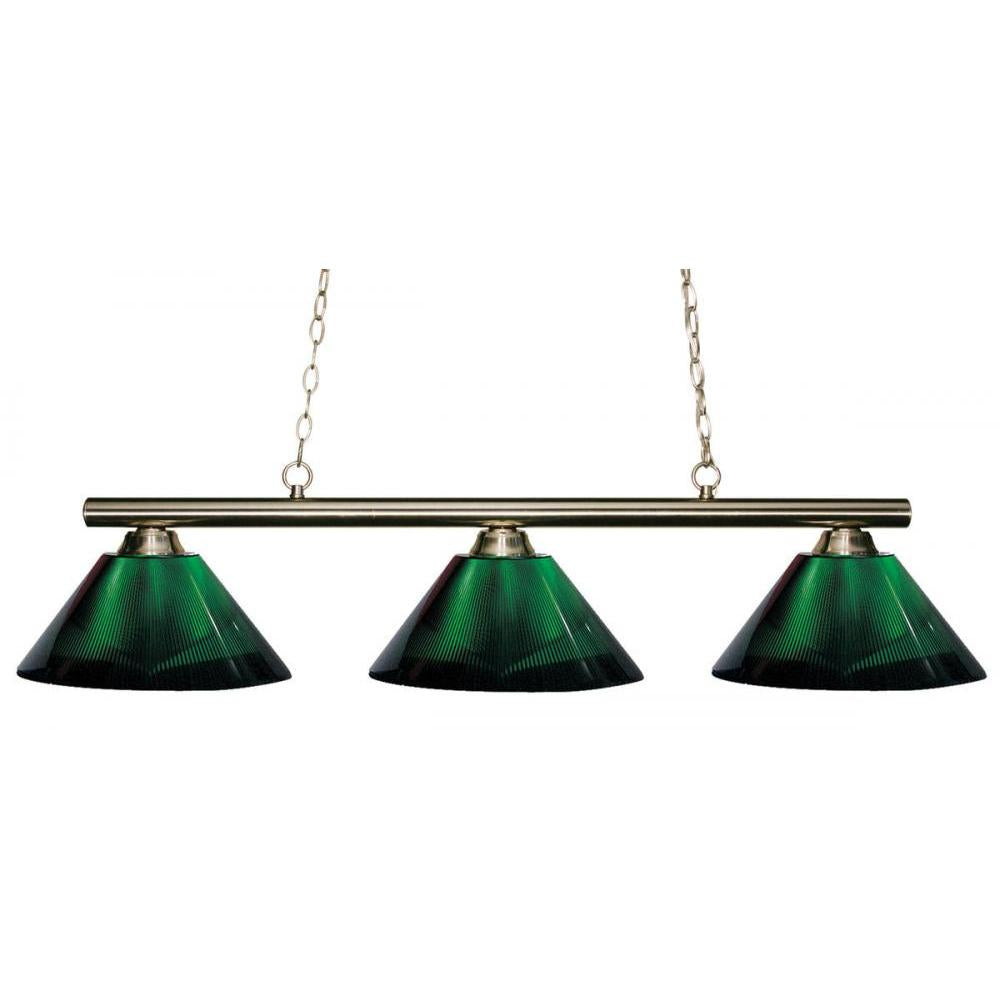 3 Light Billiard Table Light -Green