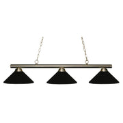 3 Light Billiard Table Light -Matte Black