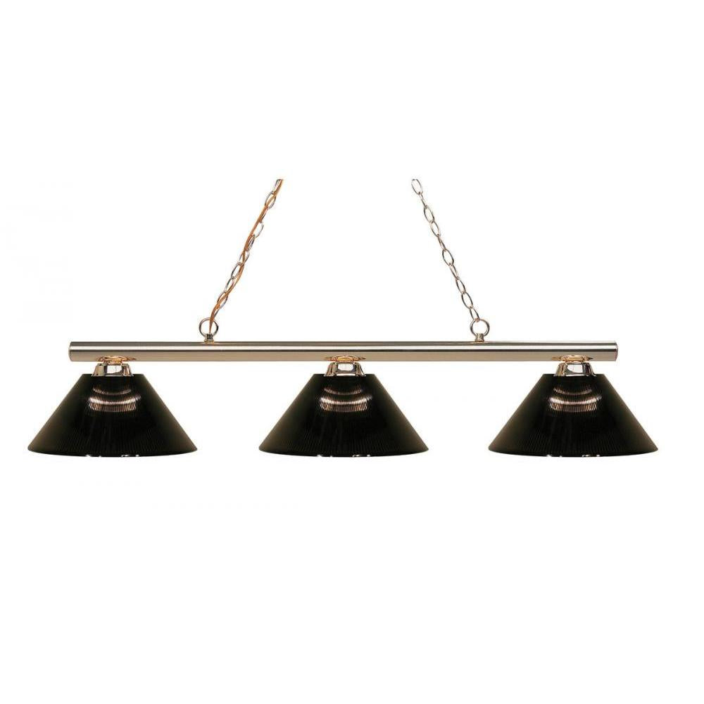 3 Light Billiard Table Light -Smoke