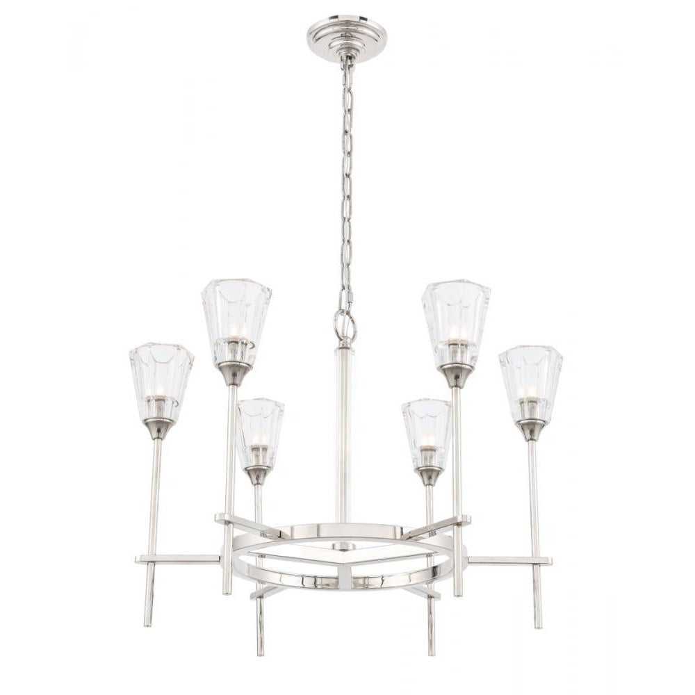 Elegant Lighting SOIREE 1552D26PN Pendant Modern - Polished Nickel