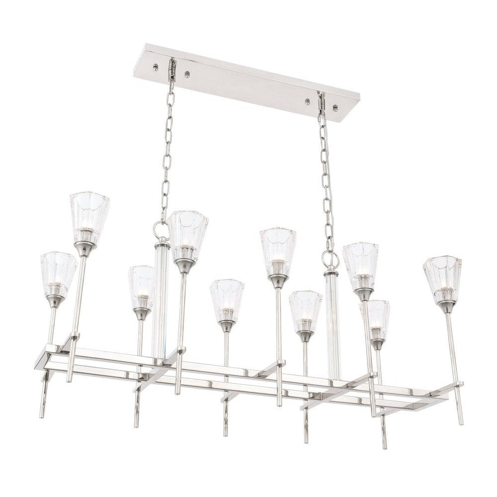 Elegant Lighting SOIREE 1552D40PN Pendant Modern - Nickel