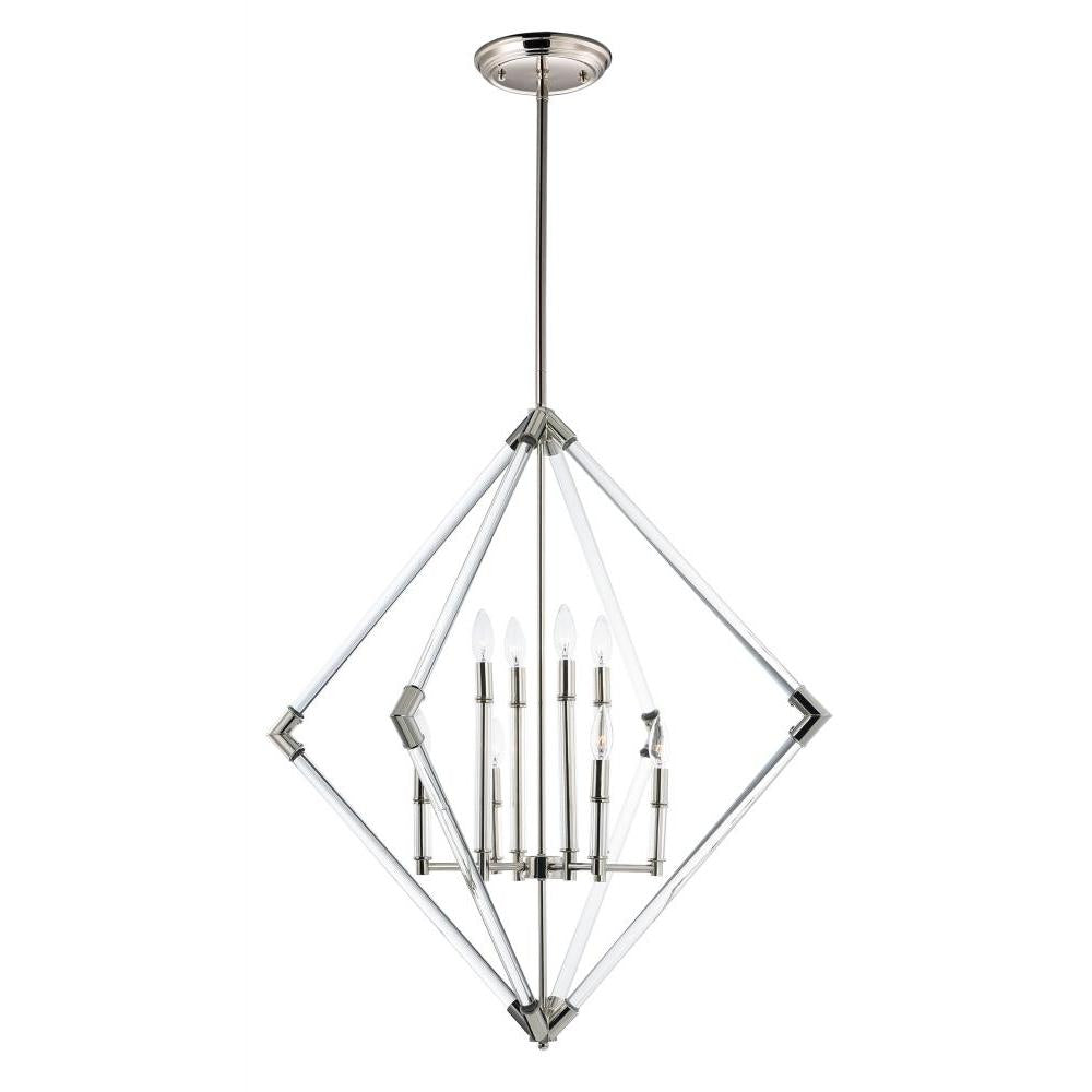 Lucent 35.5 Inch 8 Light Pendant – Polished Nickel