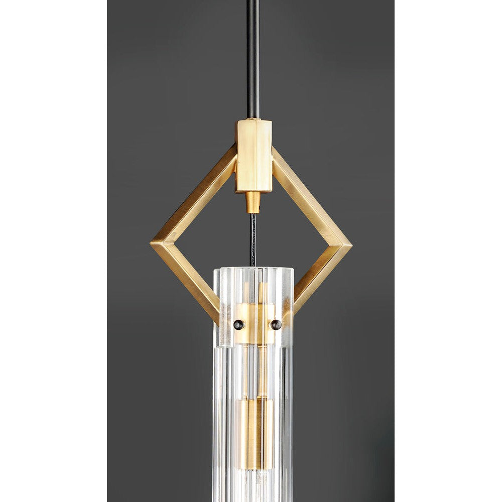 Maxim Lighting FLAMBEAU 16111CLBKAB Pendant Contemporary - Antique Brass