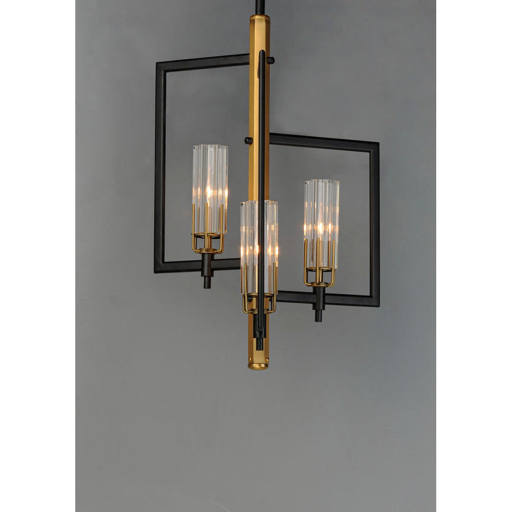 Maxim Lighting FLAMBEAU 16113CLBKAB Pendant Contemporary - Antique Brass