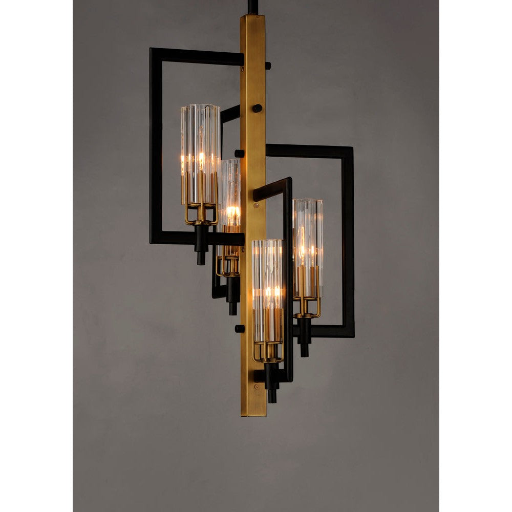 Maxim Lighting FLAMBEAU 16114CLBKAB Pendant Contemporary - Antique Brass