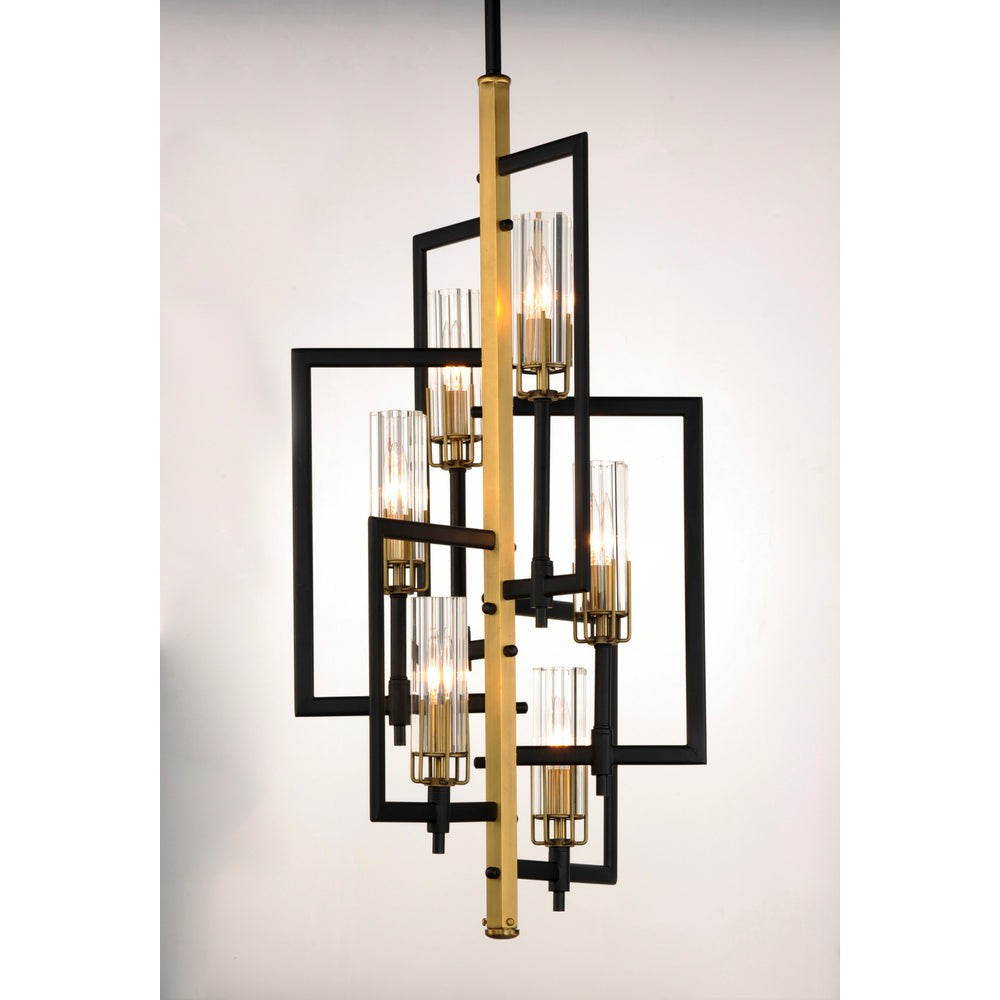 Maxim Lighting FLAMBEAU 16116CLBKAB Chandelier Contemporary - Antique Brass