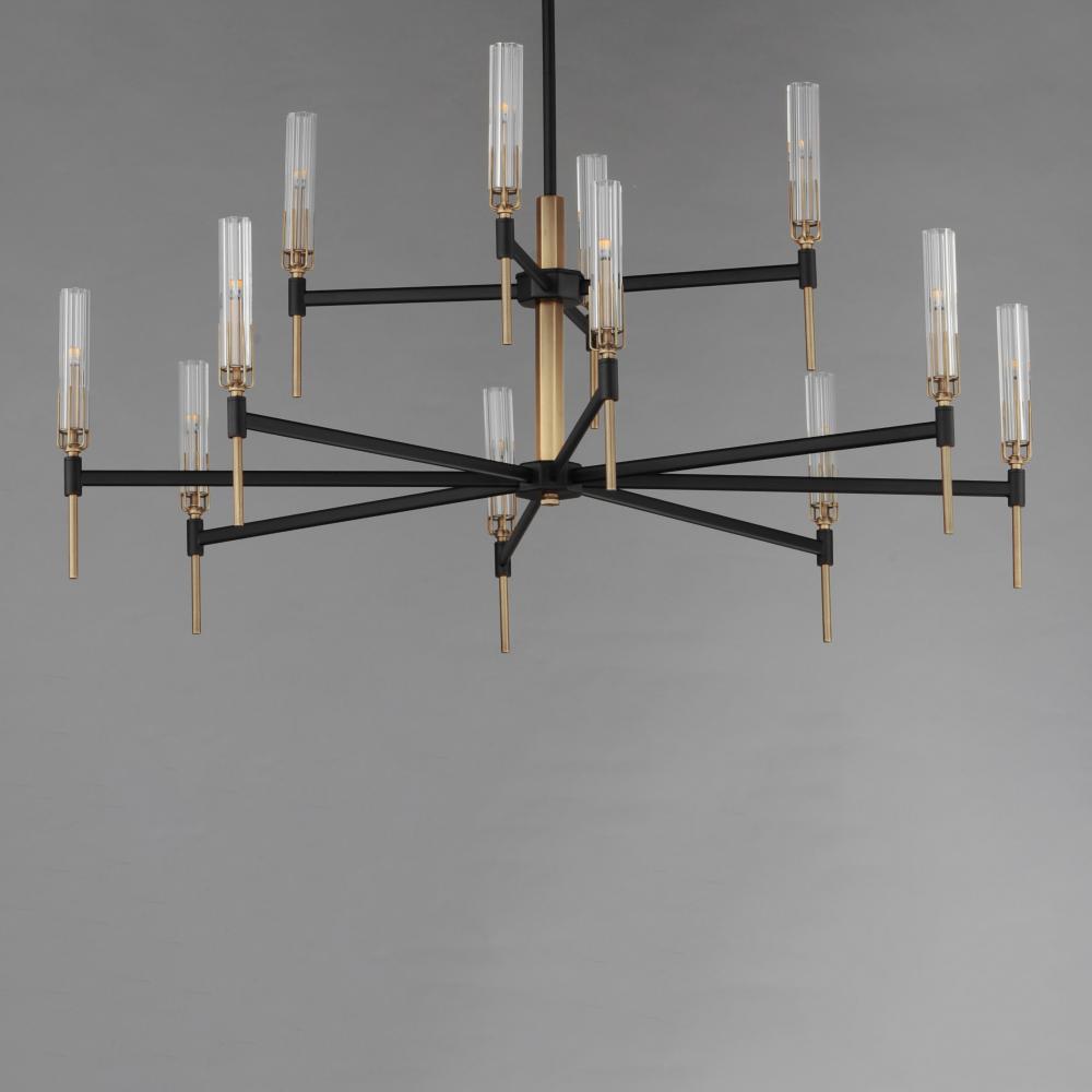 Maxim Lighting FLAMBEAU 16129CLBKAB Chandelier Contemporary - Antique Brass