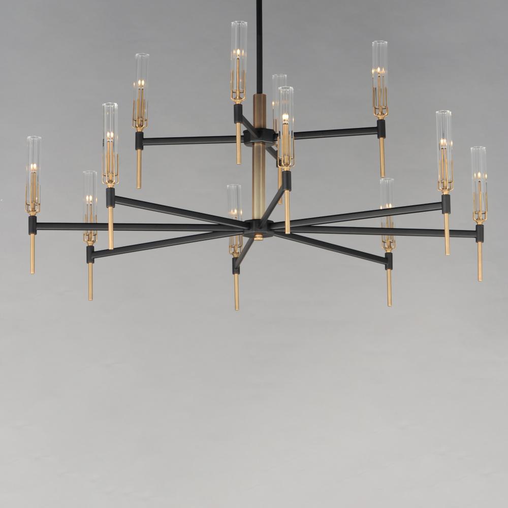 Maxim Lighting FLAMBEAU 16129CLBKAB Chandelier Contemporary - Antique Brass