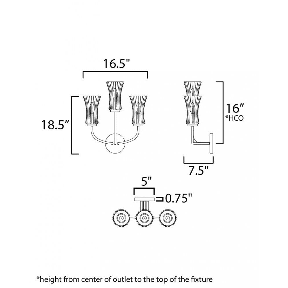 Maxim Lighting CAMELOT 16153CRNAB Sconce - Brass