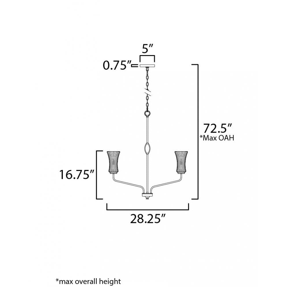 Maxim Lighting CAMELOT 16155CRNAB Chandelier - Brass