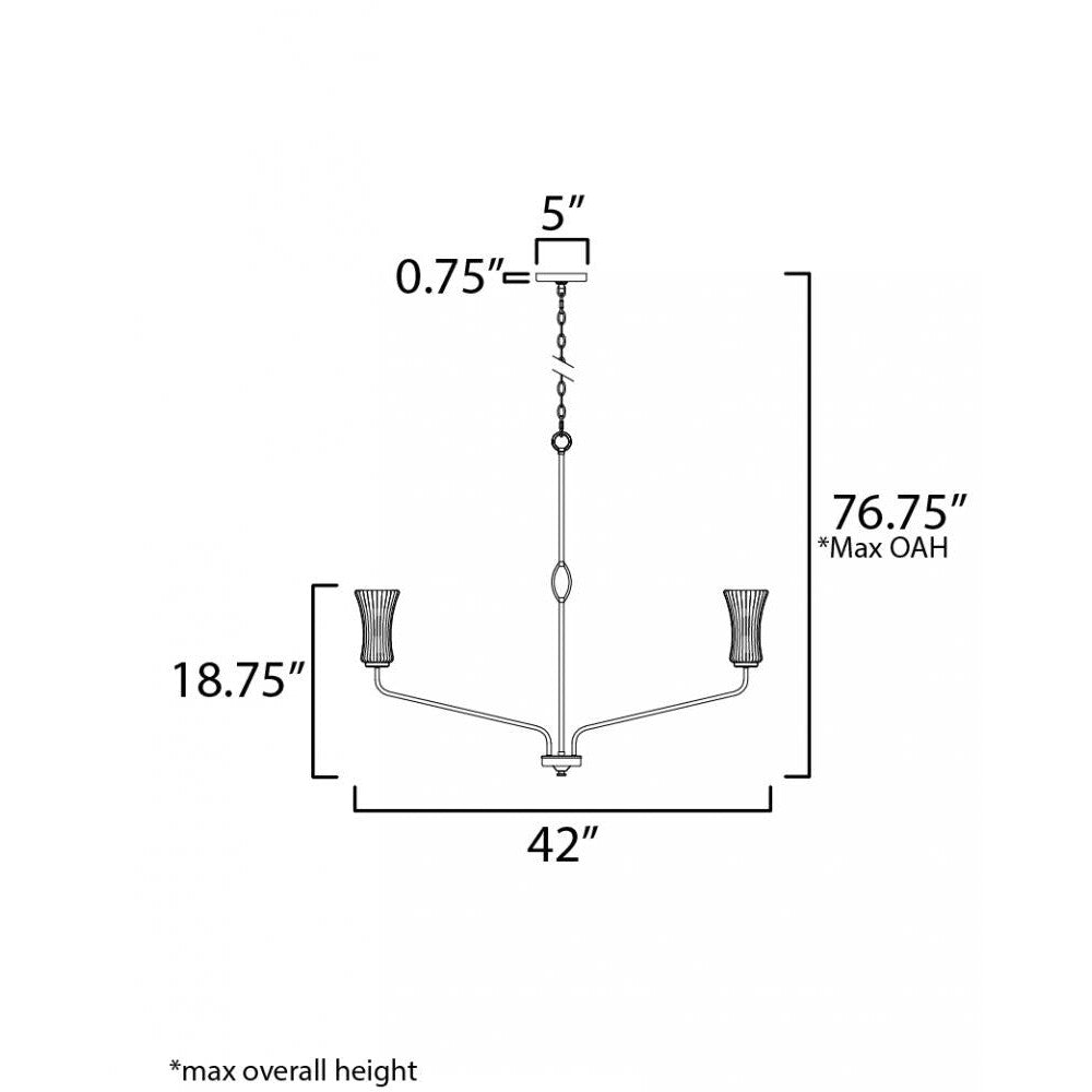 Maxim Lighting CAMELOT 16158CRNAB Chandelier - Brass