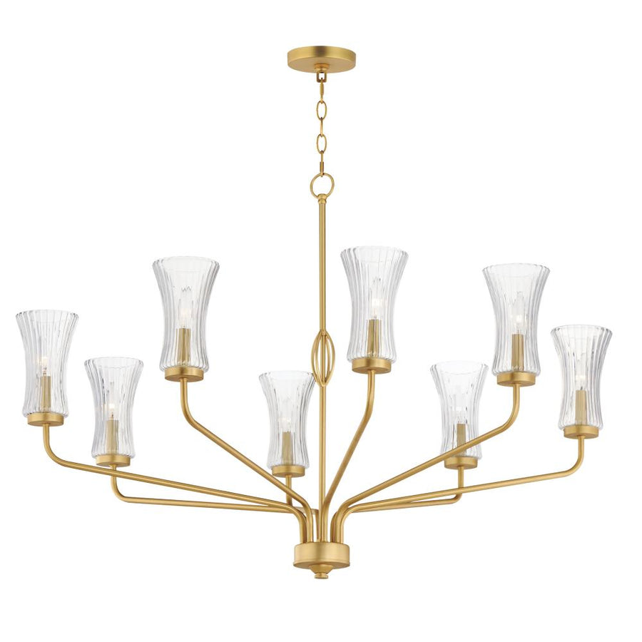 Camelot 42 Inch Chandelier – Natural Aged Brass