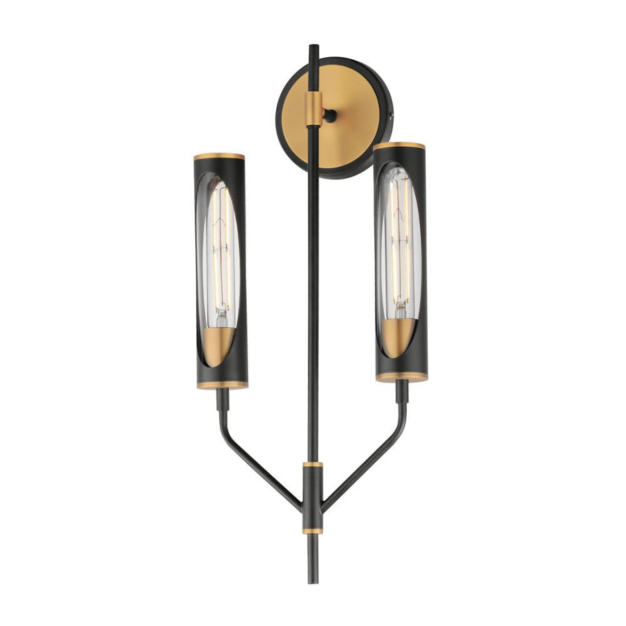 Maxim Lighting 16170CLBKAB Regent 10 Wall Sconce - Black / Antique Brass