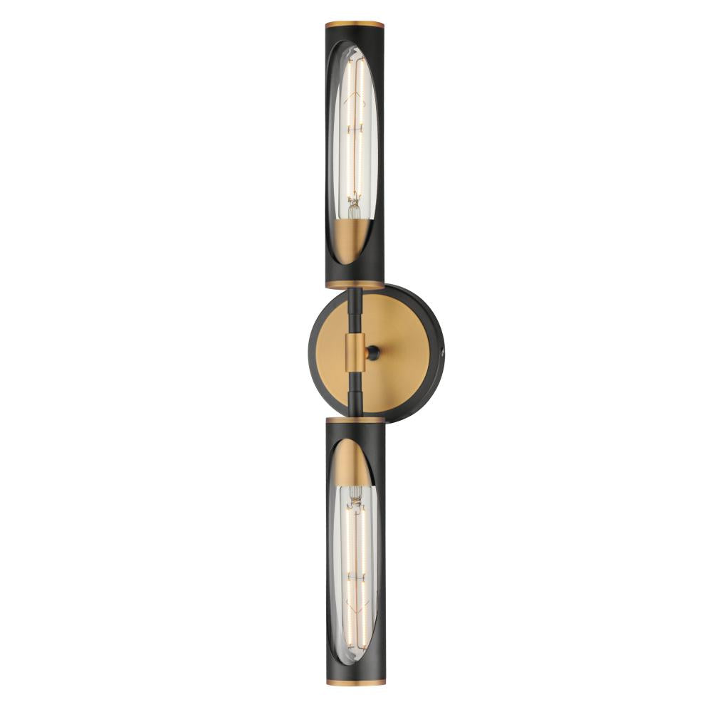 Regent 24 Inch Bathroom Vanity - Black / Antique Brass
