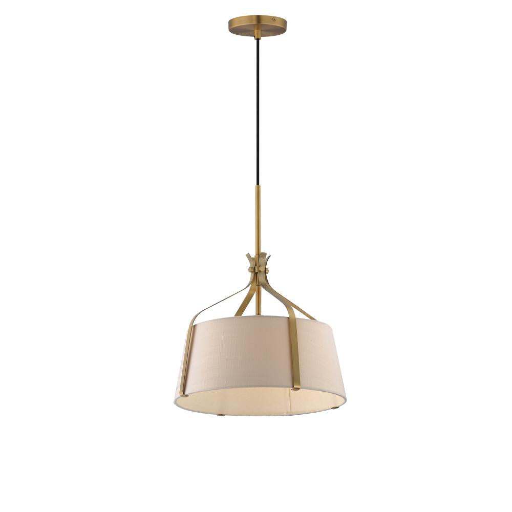 Bandera 14.5 Inch Semi Flush Mount Light – Natural Aged Brass