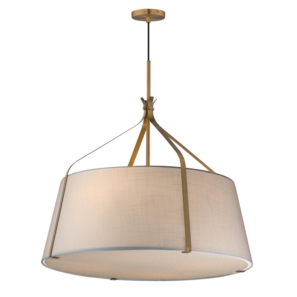 Bandera 31 Inch 4 Light Pendant – Natural Aged Brass