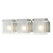 3 Light Vanity-Clear Beveled + Frosted