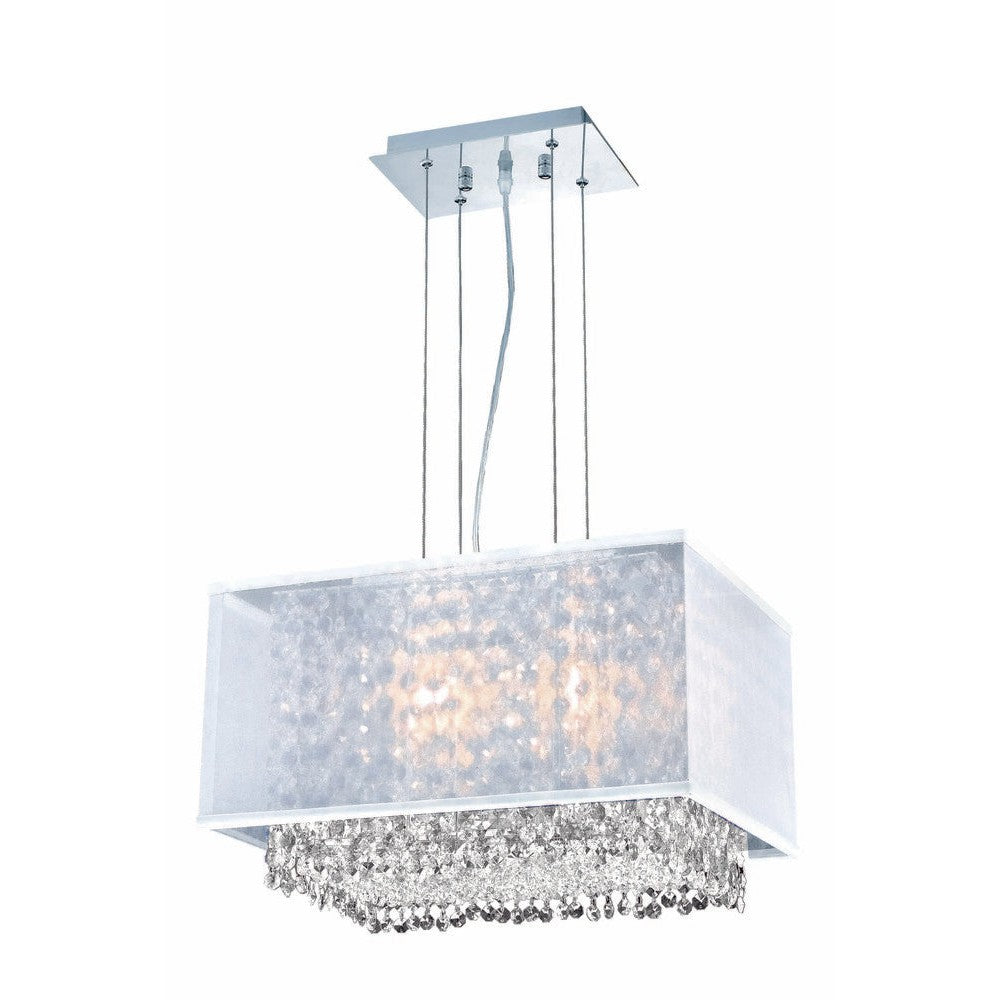 Elegant Lighting MODA 1691D17C-CL03/SS Pendant Contemporary - Chrome