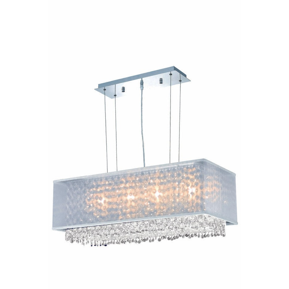 Elegant Lighting MODA 1691D29C-CL03/SS Pendant Contemporary - Chrome