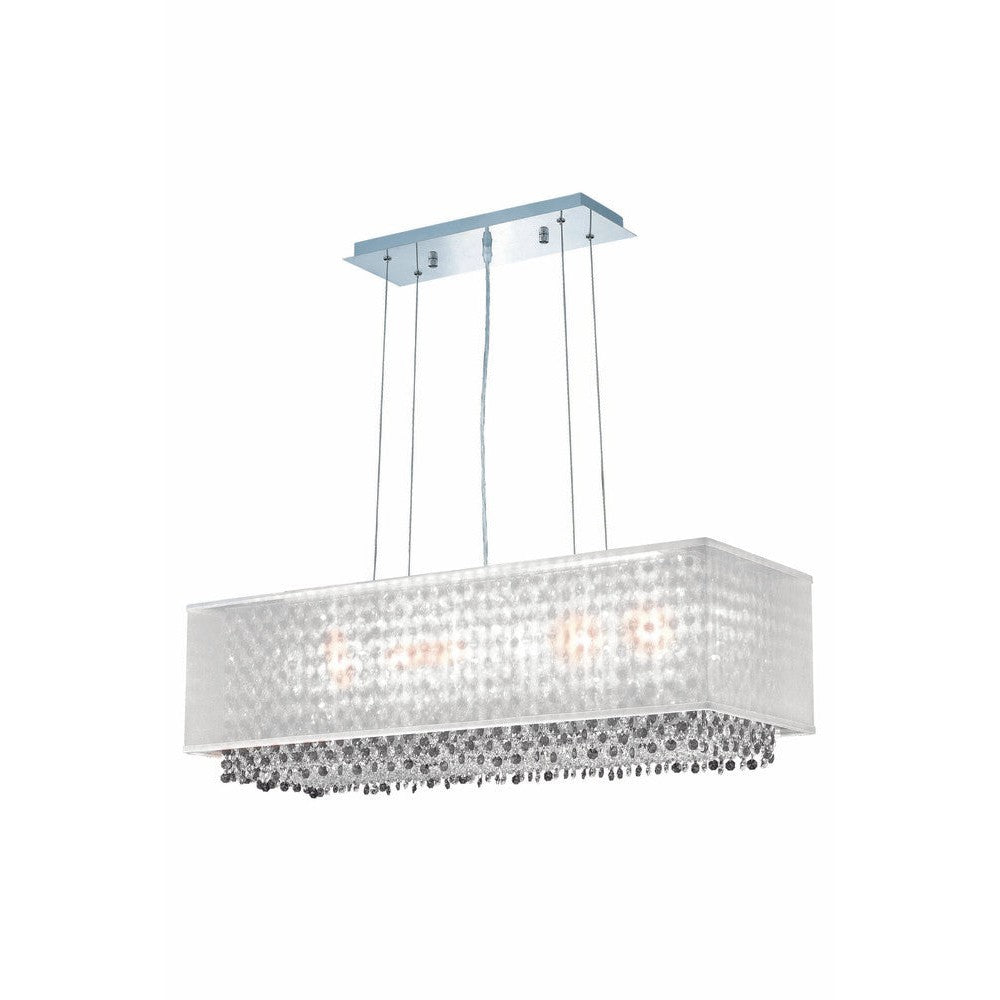 Elegant Lighting MODA 1691D34C-CL03/SS Pendant Contemporary - Chrome