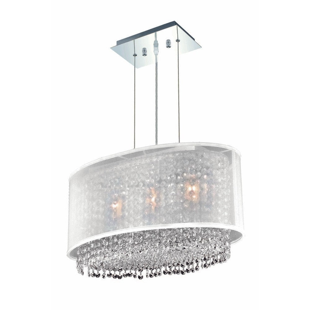 Elegant Lighting MODA 1692D21C-CL03/RC Pendant Contemporary - Chrome