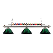 3 Light Billiard Table Light -Green