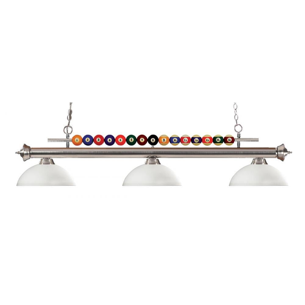 3 Light Billiard Table Light -Matte Opal