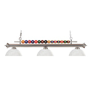3 Light Billiard Table Light -White Linen