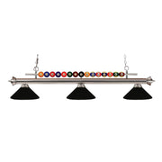3 Light Billiard Table Light -Matte Black