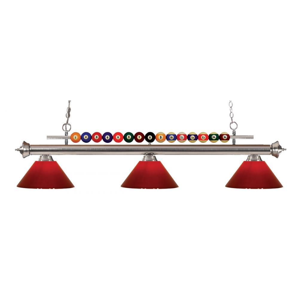 3 Light Billiard Table Light -Red
