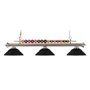 3 Light Billiard Table Light -Matte Black