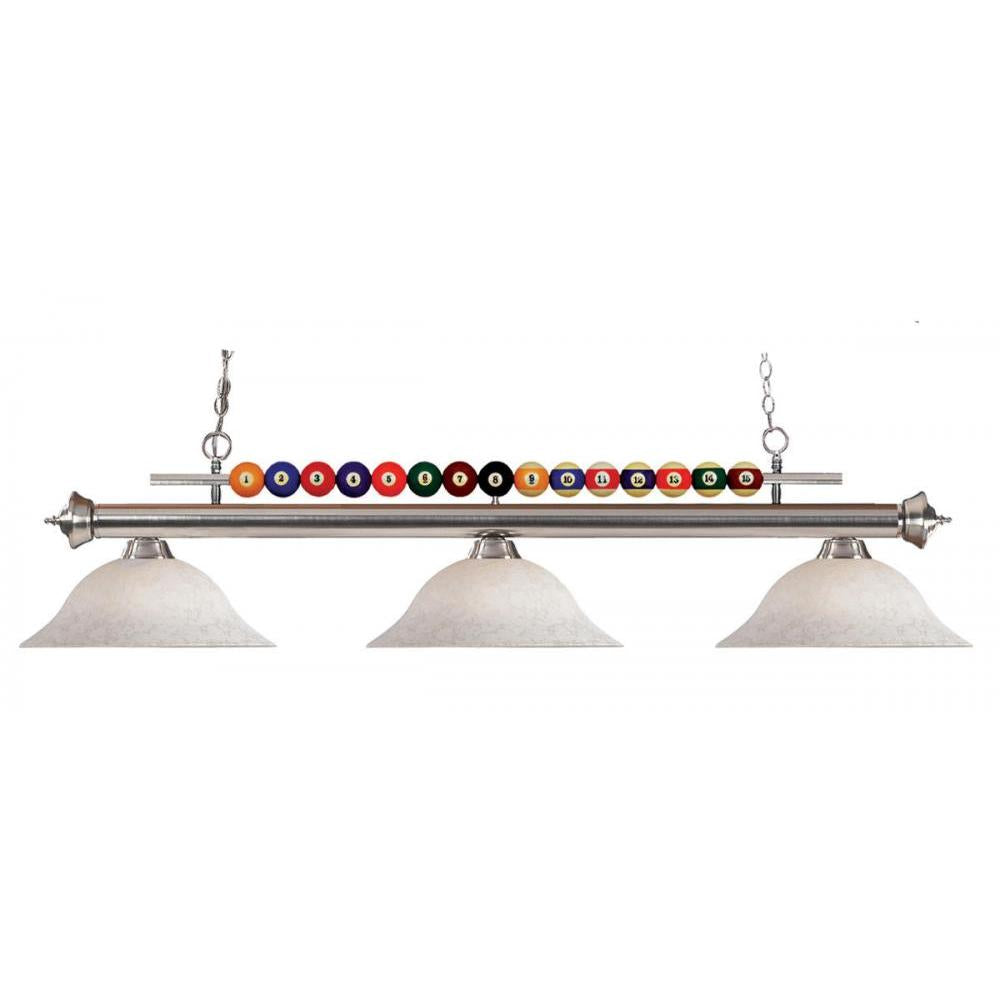 3 Light Billiard Table Light -White Mottle