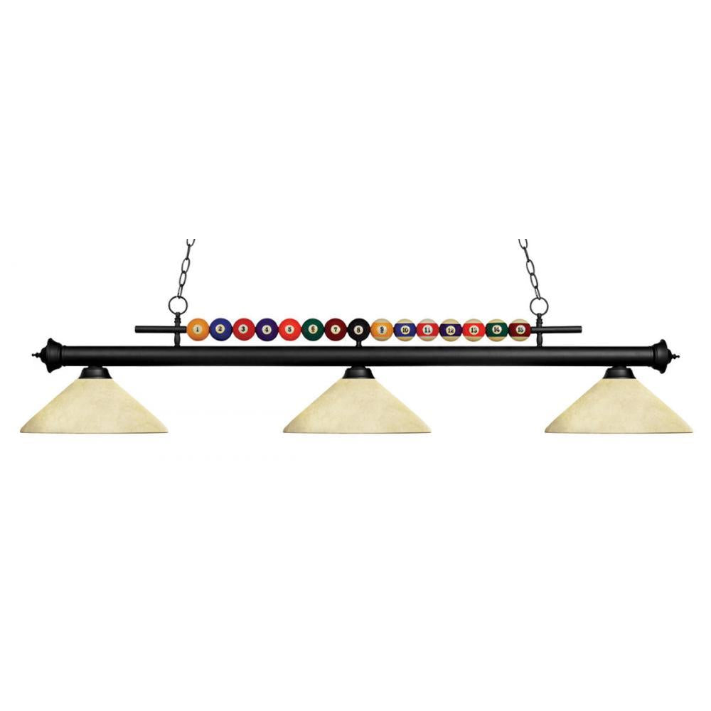 3 Light Billiard Table Light -Golden Mottle