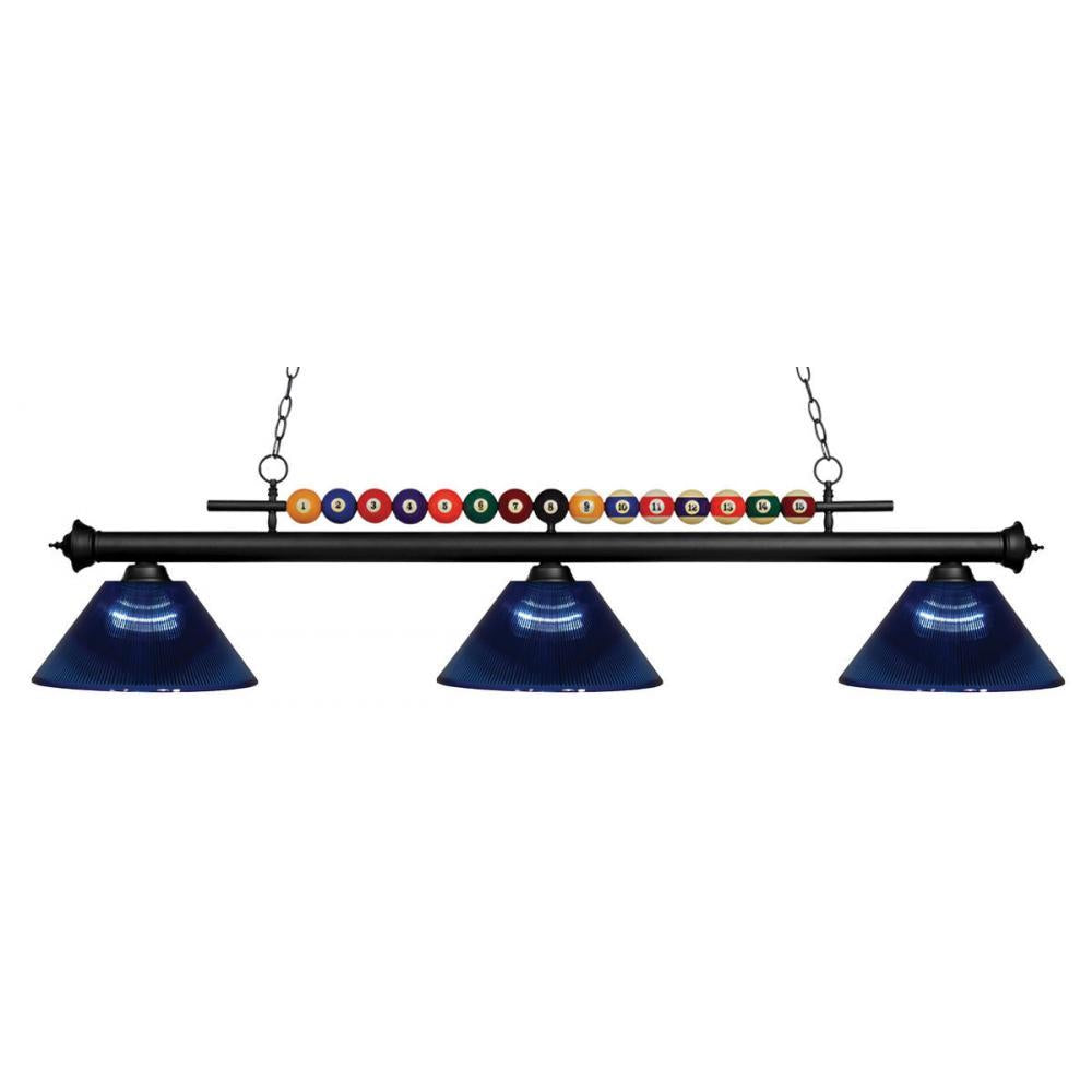 3 Light Billiard Table Light -Dark Blue
