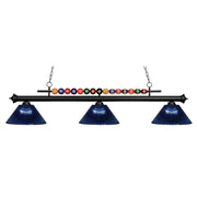3 Light Billiard Table Light -Dark Blue