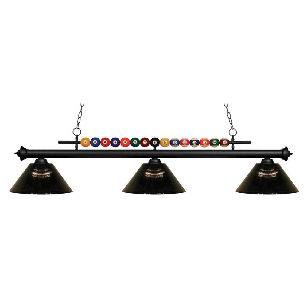 3 Light Billiard Table Light -Smoke