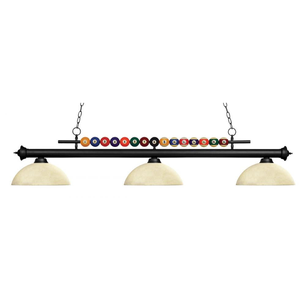 3 Light Billiard Table Light -Golden Mottle