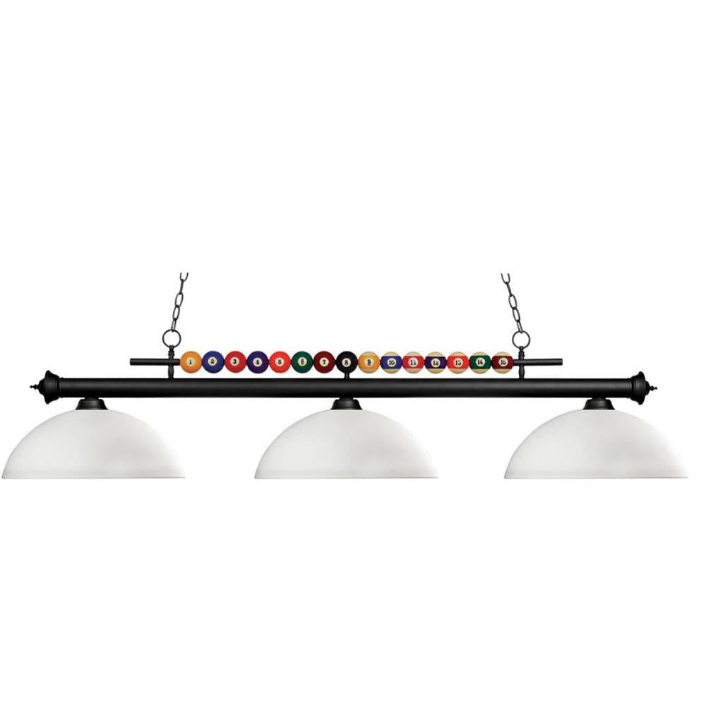 3 Light Billiard Table Light -Matte Opal