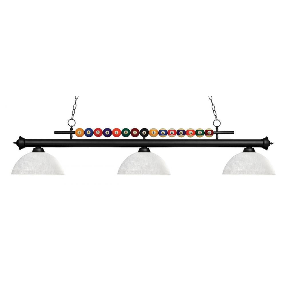 3 Light Billiard Table Light -White Linen